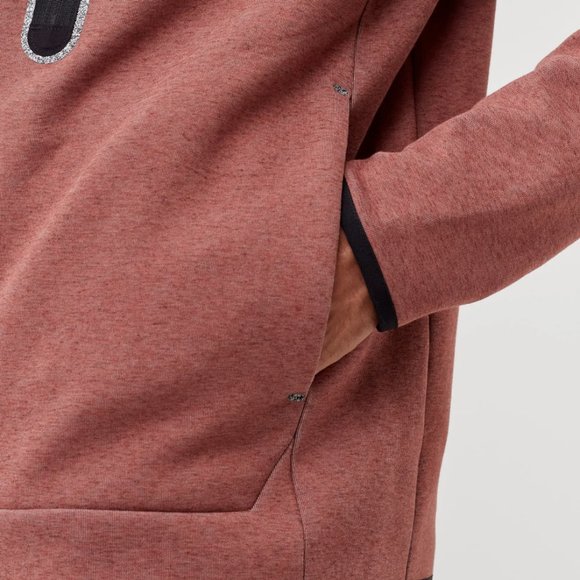 Nike Sportswear Tech Fleece Hoodie Men's Size L DD4688-670 Redstone Jacket New - Picture 2 of 12